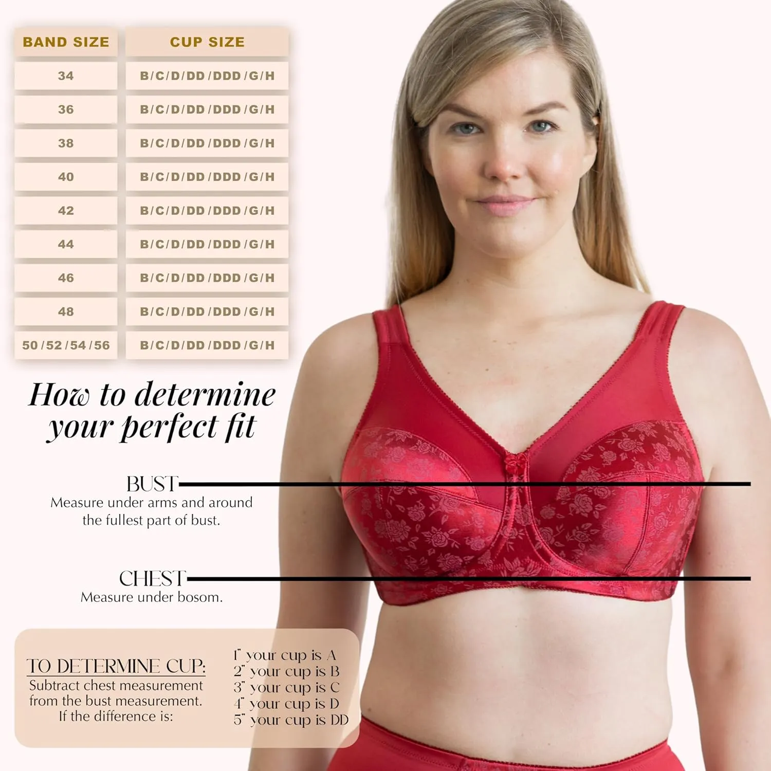 Women's 7102 Full Figure Wireless Seamed Cup Bra