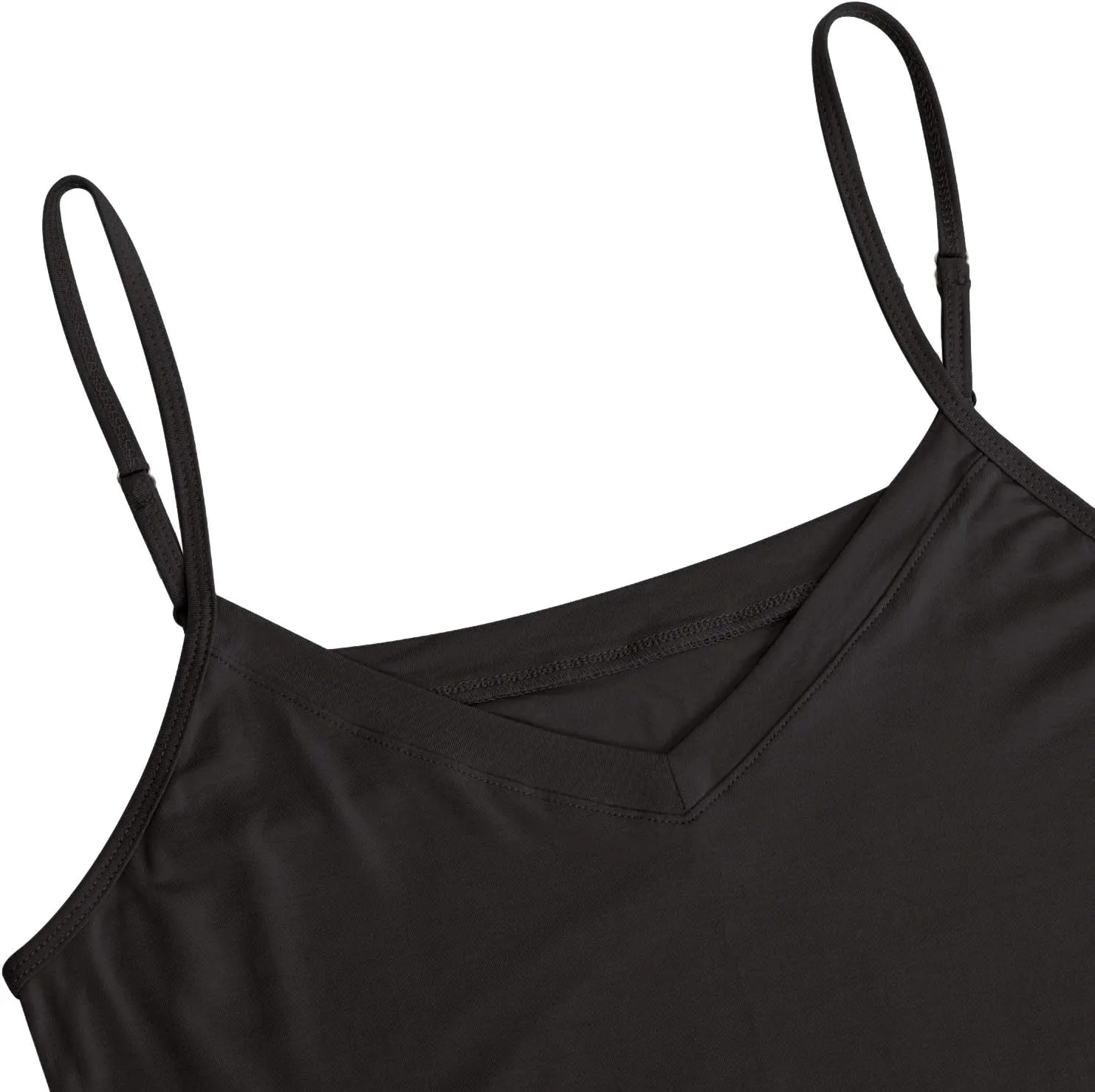 Women's Basic Adjustable Spaghetti Strap Cami Slip Mini Dress