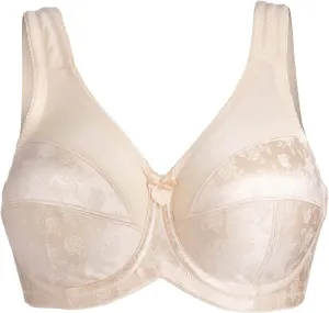 Women's Full Figure Underwire Seamed Cup Bra 7101, Fawn, 34DD