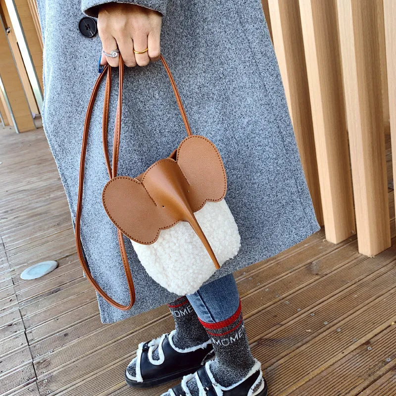 Women's Plush High Sense Fashion Mini Lamb Crossbody Bags