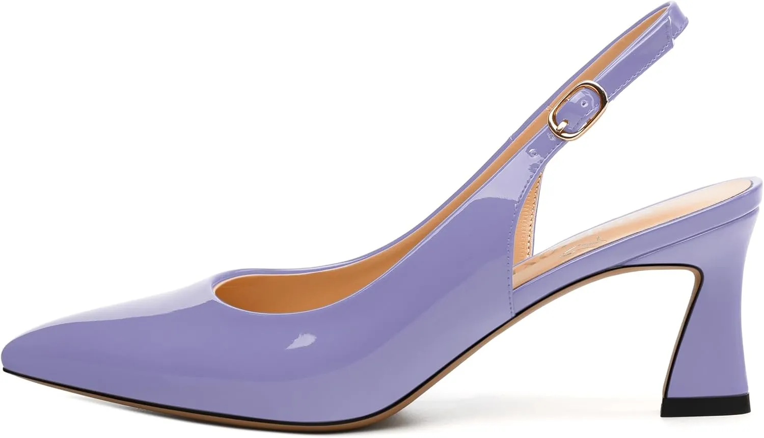 Women's Pumps Slingback Kitten Heels for Women Closed Pointed Toe Backless Pumps Wedding Party Dress Pumps Shoes