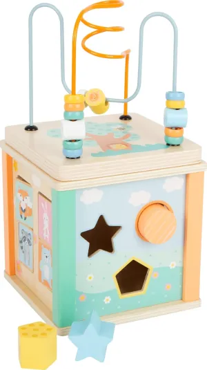 Wooden Toys Pastel Activity Cube-Montessori Wooden Toys for Boys and Girls Ages 12  Months-Perfect for Birthdays and Holidays, Multi
