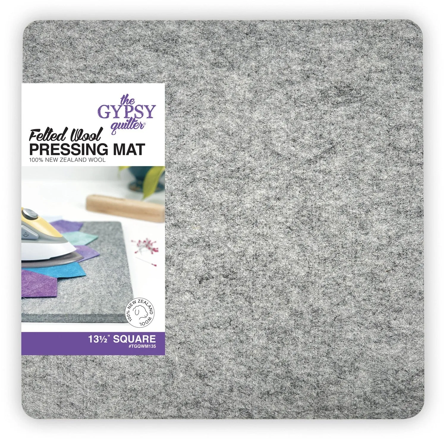 Wool Pressing Mat 13.5in Wide x 13.5in Long x 1/2in Thick # TGQWM135  SKU: 64717