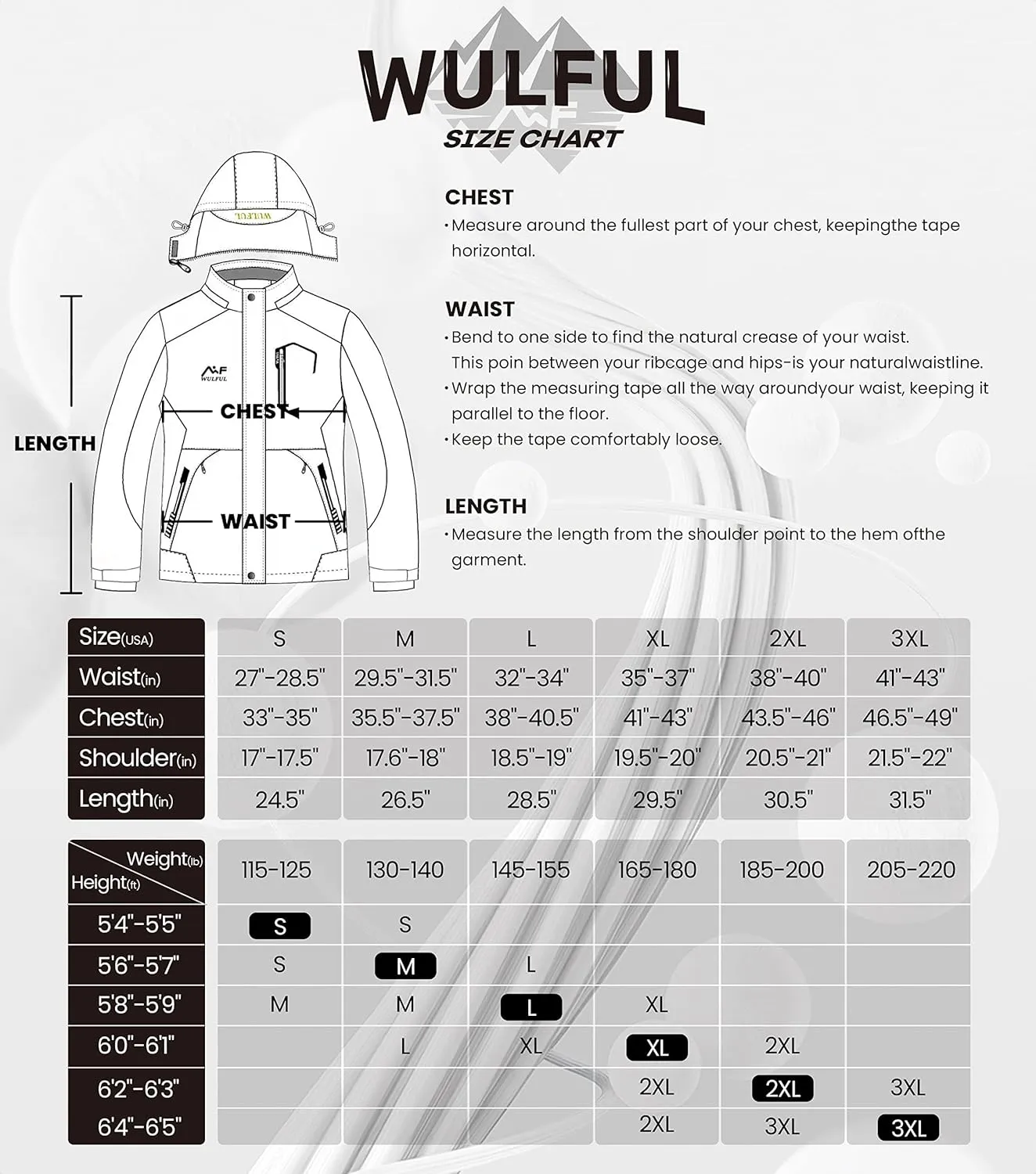 WULFUL Women’s Waterproof Snow Ski Jacket Mountain Windproof Winter Coat with Detachable Hood