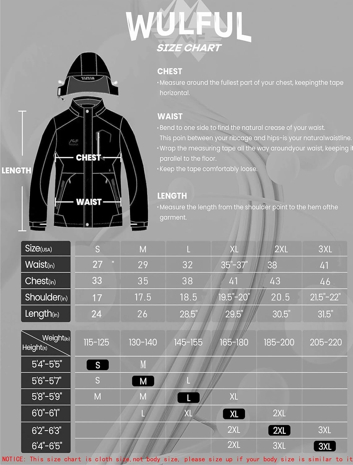 WULFUL Women’s Waterproof Snow Ski Jacket Mountain Windproof Winter Coat with Detachable Hood