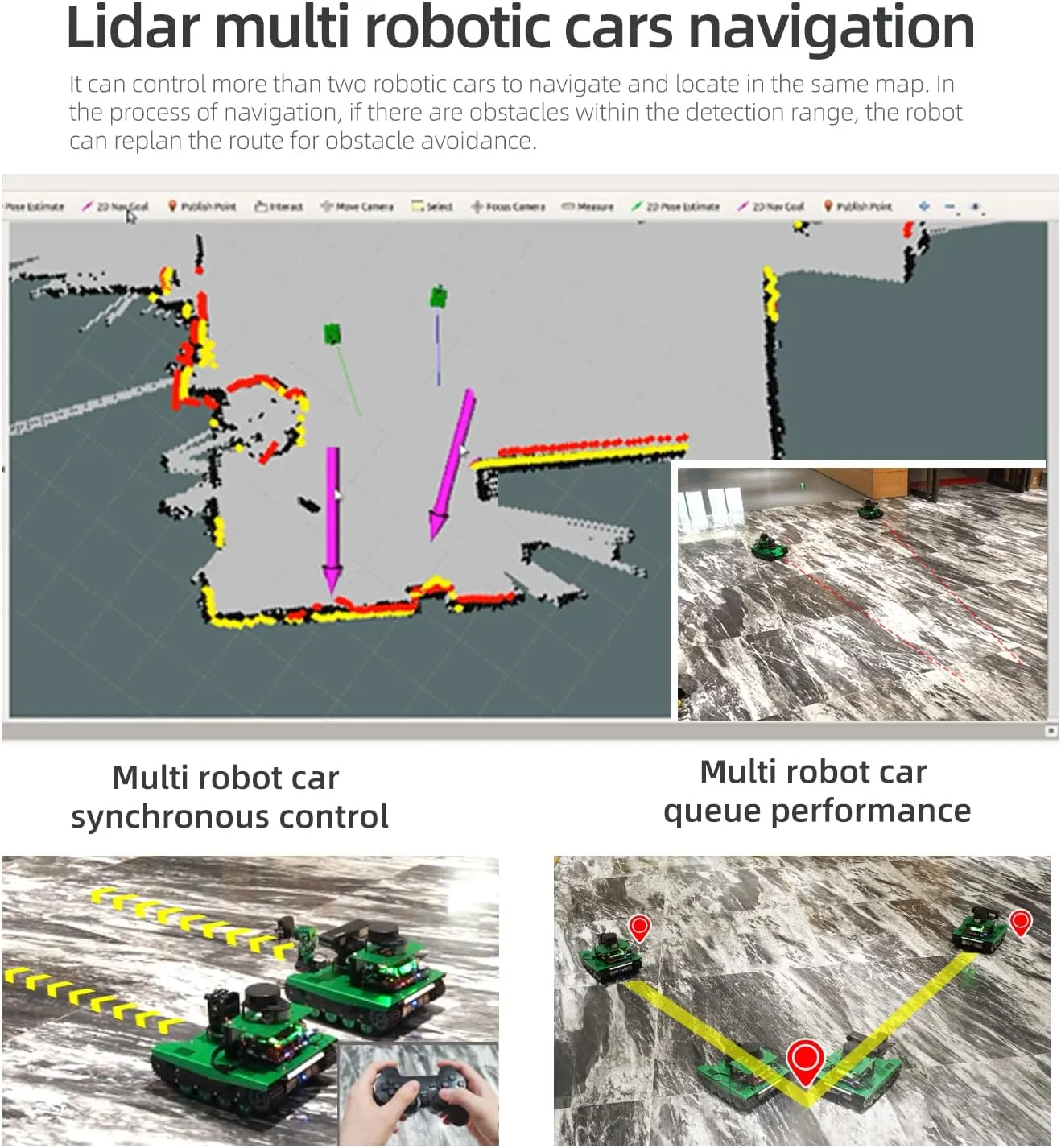 Yahboom Jetson Nano AI Robotic Kit with Silan A1 Radar ROS Smart Tank Car DIY Robot Arm Kit for Adults SLAM Build Maps, Autonomous Navigation,University School of Computer Science