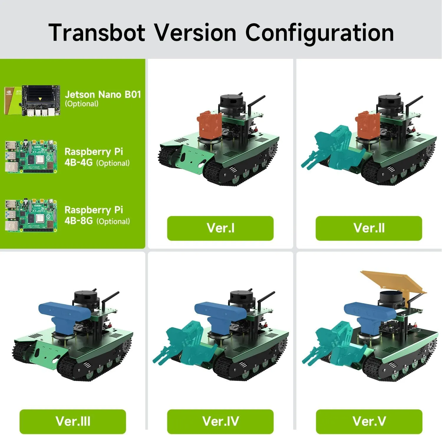 Yahboom Raspberry Pi Robot for Adults ROS Robot Arm Electronic Code Exploration Tank Chassis Kit Lidar Mapping Navigation Python Programmable AI Car Kit for Pi 4B