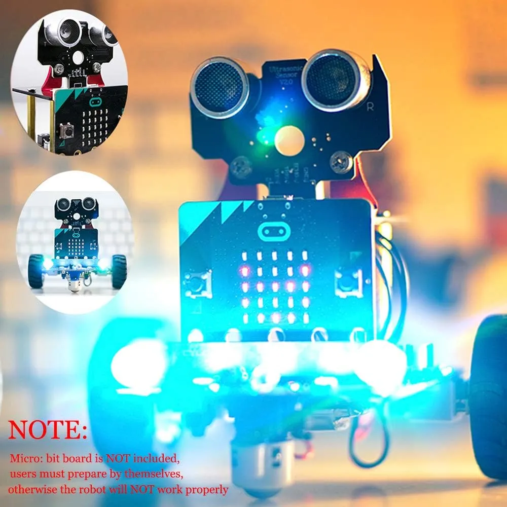 Yahboom STEM Education BBC Micro:bit Coding Robot Car Kit for Kids to Programmable DIY Toys for 12  (Without Micro:bit)