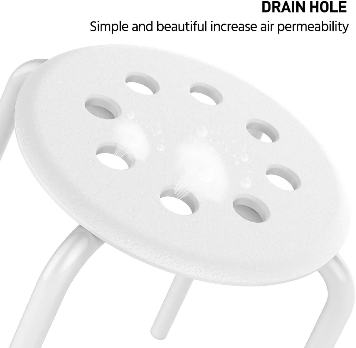 Yaheetech Plastic Bar Stools Flexible Seating Backless Barstools Dining Chairs Stack Nesting Stools, 17.3inches Height White Pack of 5