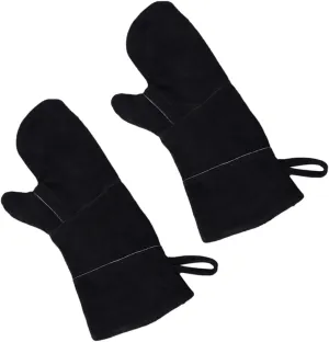 Yardwe 1pair BBQ Gloves Insulated Gloves for Grilling Fireplace and Camping Fire Resistant Comfortable Leather