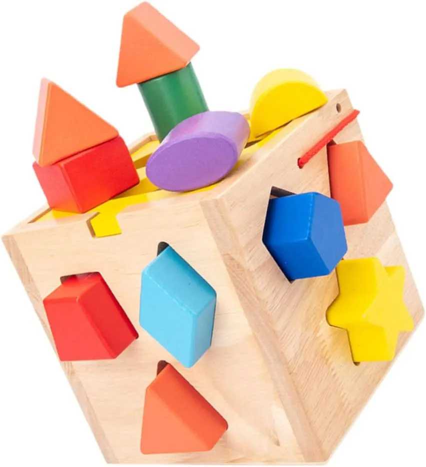 YARNOW 1 Set Geometric Plaything Intelligence Box Shape Matching for Blocks for Early Education Sorting Skills Development