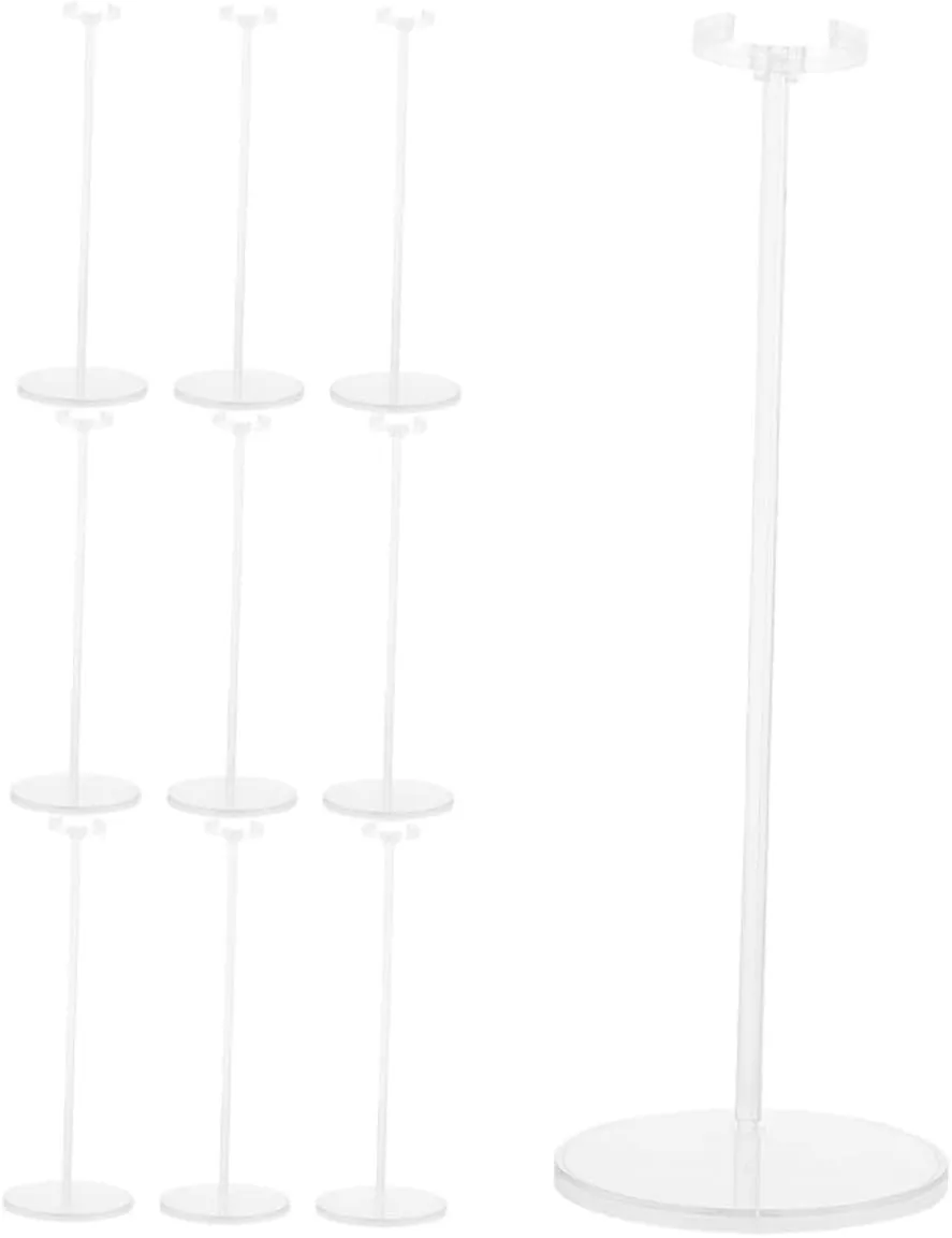 YARNOW 10 Pcs Adjustable Dolls Display Stand with Clip Figures Versatile Showcase Holder for Home and Store Elegant Craftsmanship for Impressive Doll Collections