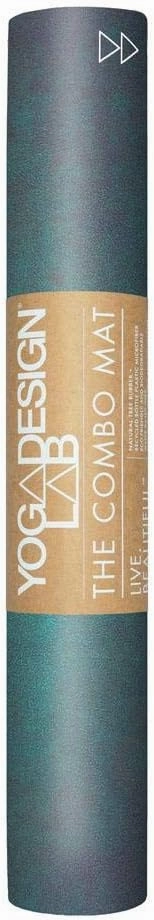YOGA DESIGN LAB | The Combo Yoga Mat | 2-in-1 Mat Towel | Eco Luxury | Ideal for Hot Yoga, Power, Bikram, Ashtanga, Sweat | Studio Quality | Includes Carrying Strap!