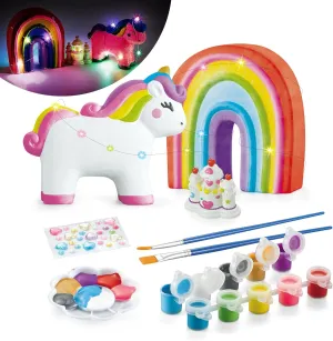 Yolscue Paint Your Own Unicorn and Rainbow Art Set,DIY Night Light,Painting Kit for Kids Ages 4-8,Arts and Crafts for Kids Ages 8-12,Best Birthday Unicorns Gift for Teens Girls Boys Age 3 4 5 6 7 8 