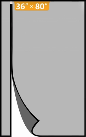 Yotache Left Right Side Opening Screen Doors with Magnets Fits Door Size 36 x 80, Reinforced Sewing Magnetic Mesh, Actual Screen Size 38" x 81" Black