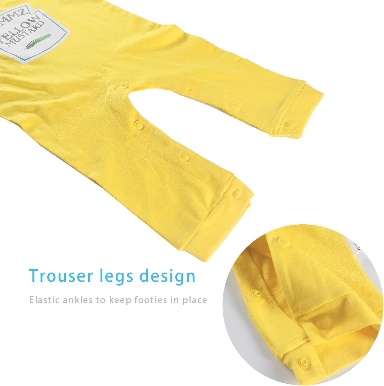 YSCULBUTOL Baby Bodysuit Yummz Tomato Ketchup Mustard Red Yellow Twins Set Boys Girls Clothes Twins Baby Outfits