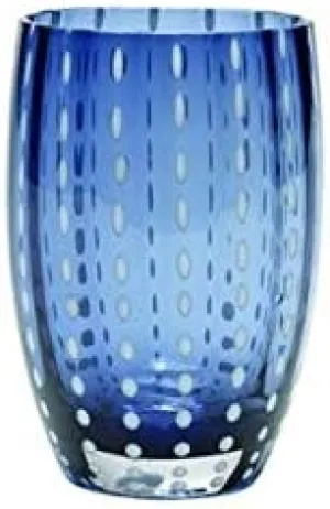Zafferano Beverage Glasses Perle Blue Set of 6 (Grey Blue)