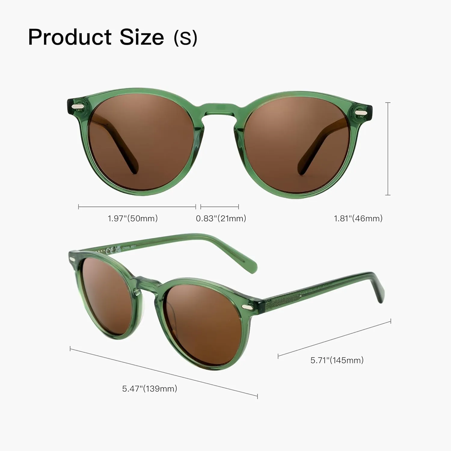 ZENOTTIC Polarized Sunglasses Women Small Round Sun Glasses Trendy Retro Sunglass UV Protection Shades for Men Womens