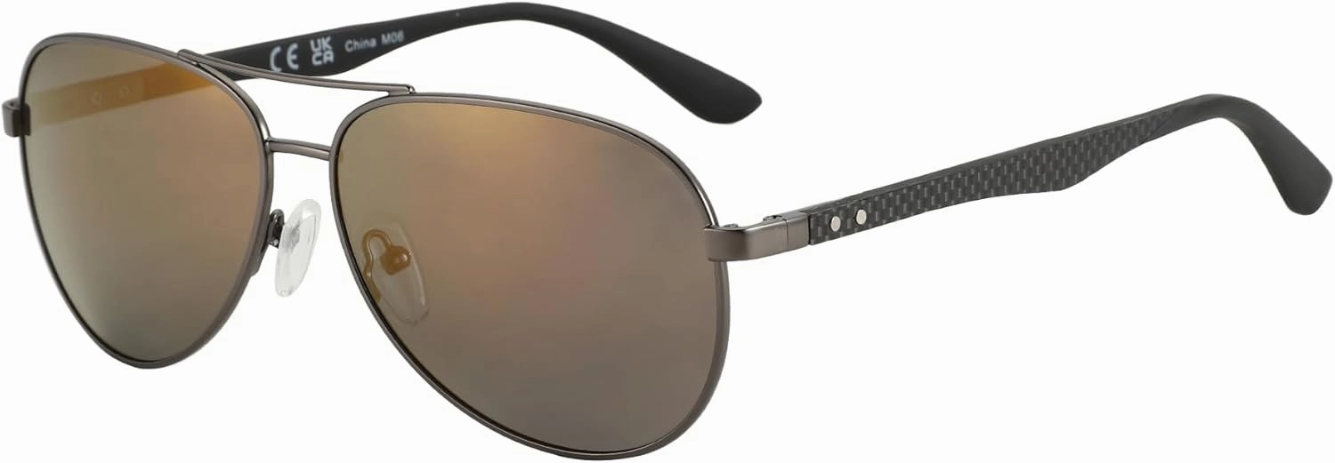 ZENOTTIC Polarized Aviator Sunglasses for Men Carbon Fiber Temple Pilot Sun Glasses with Mirrored Lens UV Protection