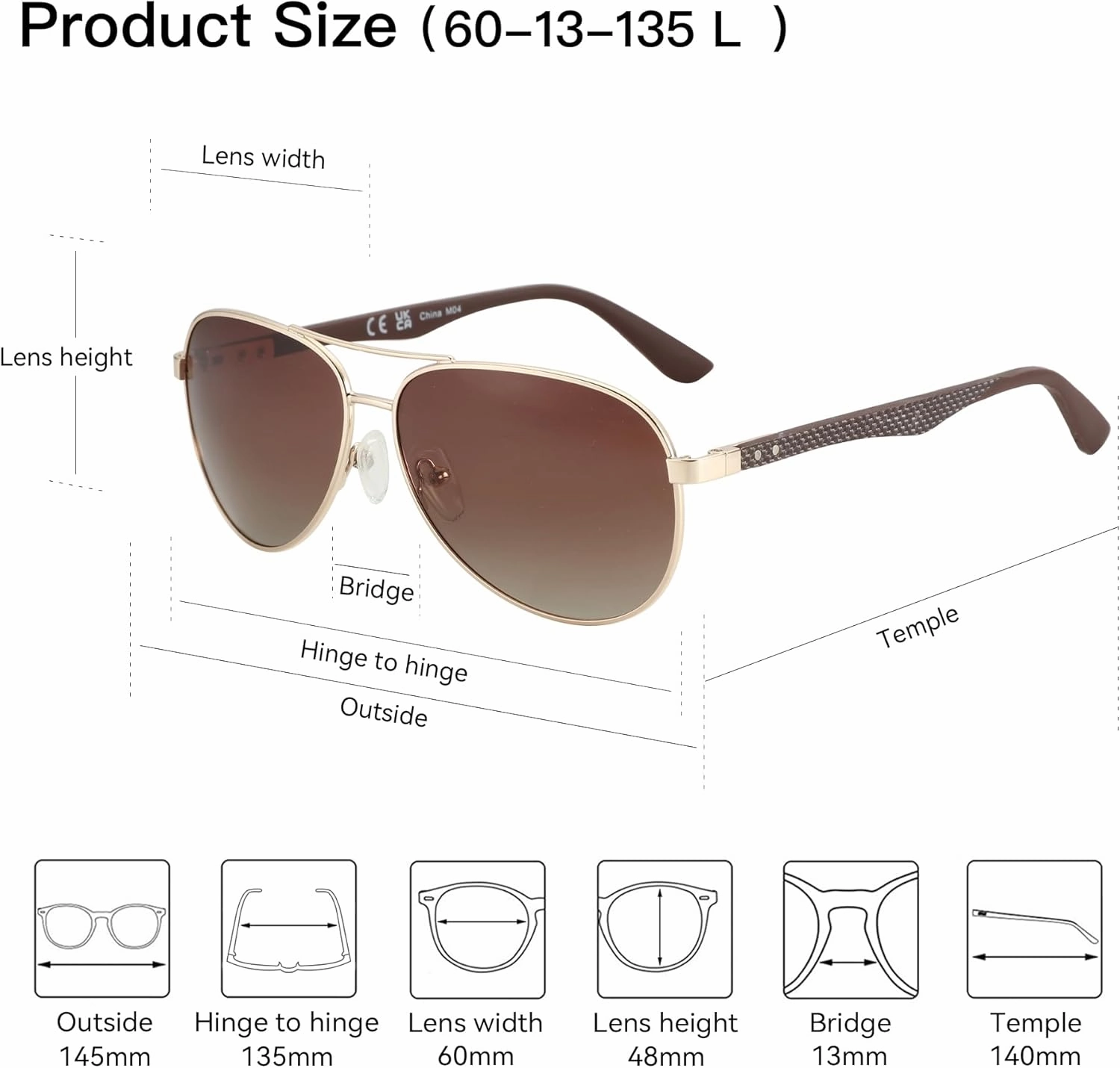 ZENOTTIC Polarized Aviator Sunglasses for Men Carbon Fiber Temple Pilot Sun Glasses with Mirrored Lens UV Protection
