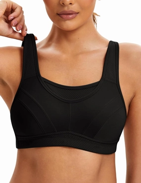 ZeroBound Women's Sports Bra High Impact Large Bust Full Coverage Workout Bras Adjustable Wirefree NO Padded Bra