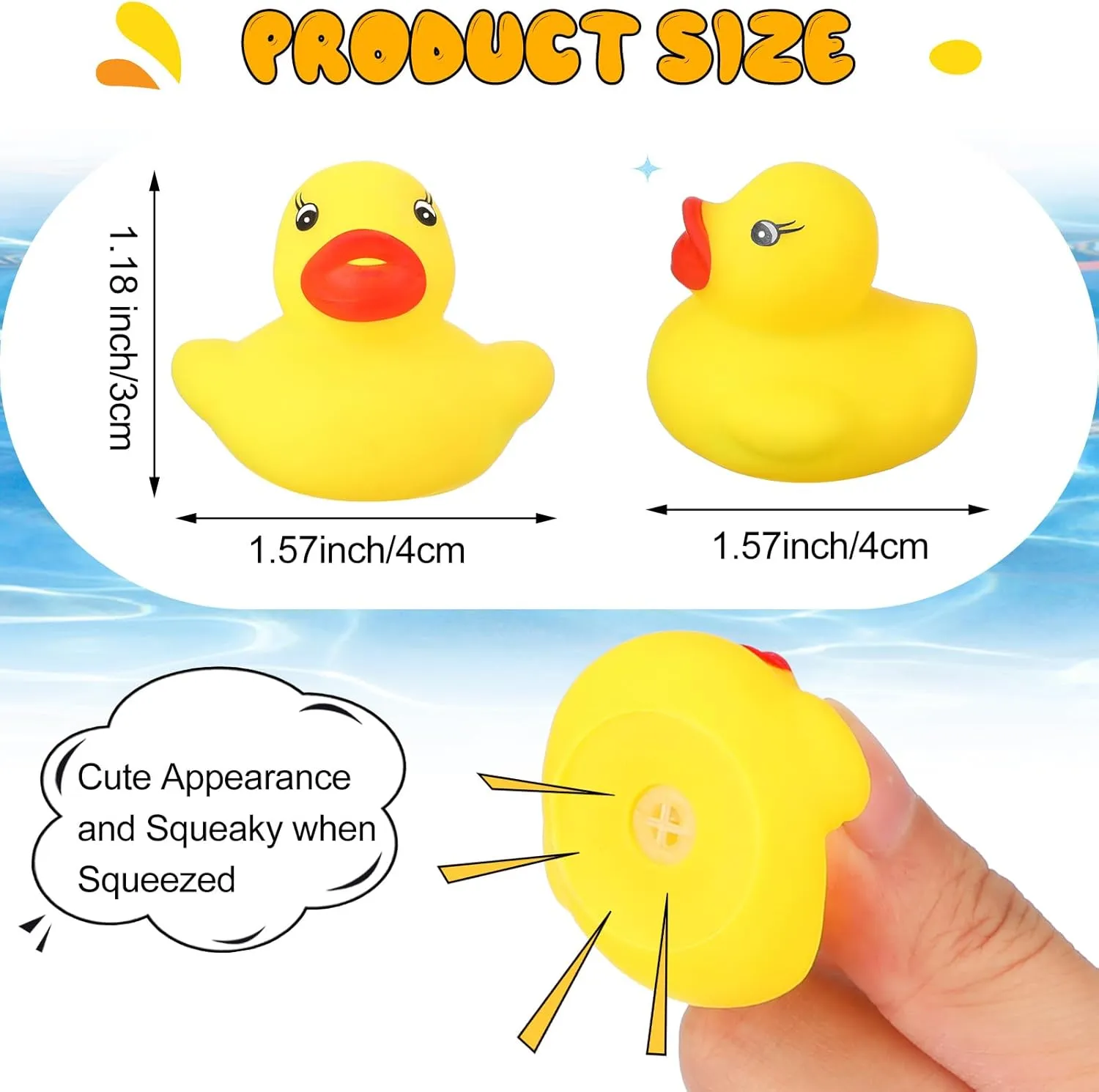 Zhanmai 300 Pcs Mini Rubber Ducks Bulk Colorful Duckies Set Tiny Shower Rubber Bath Toy Float Squeak Bathtub Pool Toy for Party Supplies Shower Birthday Holiday(Colorful)