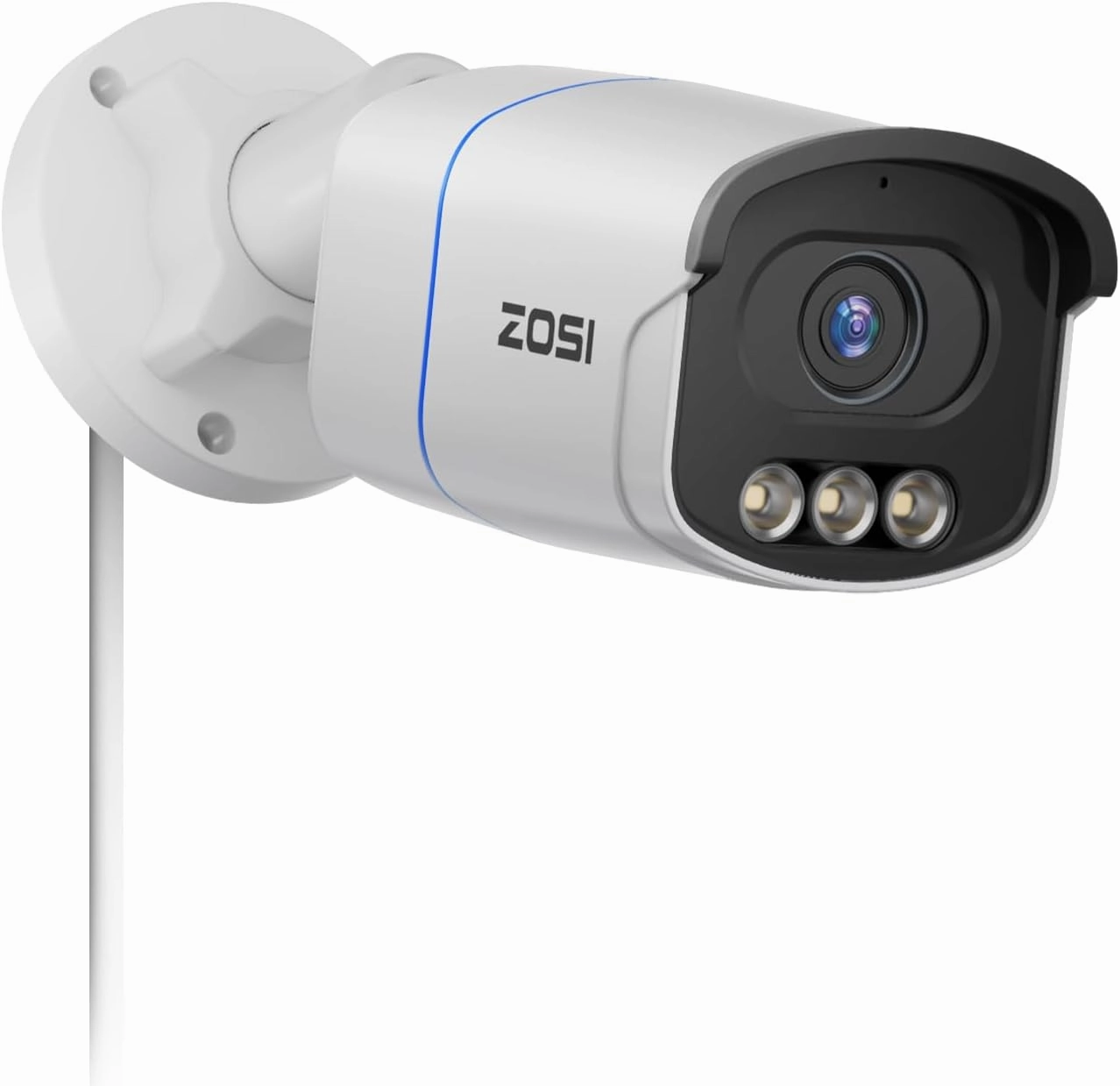 ZOSI 4K Add on PoE Security Camera with True Color Night Vision,C186 Aurora Lux,8MP Outdoor Indoor,Person/Vehicle Detection,Two-Way Audio & Spotlight Siren,Only Compatible 4K PoE NVR