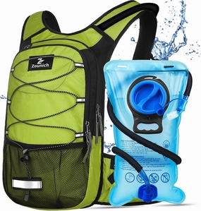 Zounich Hydration Backpack, Breathable Running Backpack with 3L Water Bladder, Large Capacity Hiking Rucksack Outdoors Hydration Bag Pack Perfect for Cycling Camping Fitness Climbing Fits Men & Women